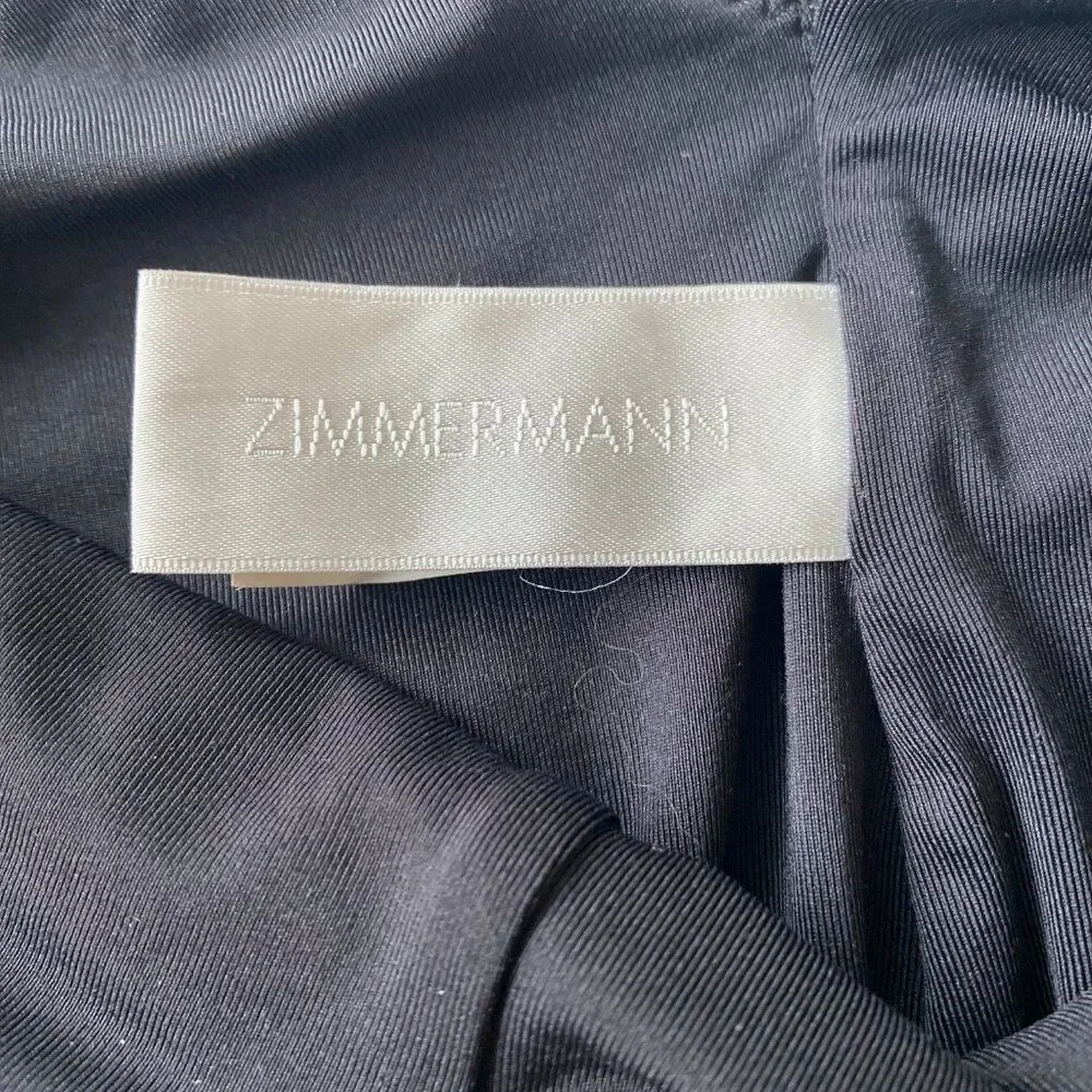 Zimmermann Black Lace-Up One-Piece Swimsuit